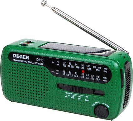 Багатофункціональний радіоприймач-ліхтарик з функціями автономного живлення і сигналізації DEGEN DE13 DSP 1901 фото