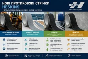 Нові протиковзкі стрічки Heskins у NanoMarket: MagmaGrip, Marine, хімічно стійка та для рифленого металу фото
