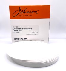 Бумага фильтровальная лабораторная беззольная (2-13 μM, 125 мм, 100 шт.) JTP Grade 351 2109 фото