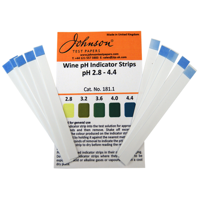 Індикаторні смужки на pH вина 2.8–4.4 JTP Wine pH Indicator Strips 1422N фото
