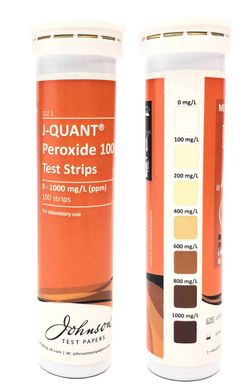 Смужки тестові на пероксид до 1000 ppm JTP J-QUANT Peroxide 1000 (100 шт.)