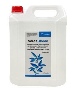 Концентроване водорозчинне добриво VerdeBloom (5 л) для гідропонічних культур і підживлення ґрунтових та кімнатних рослин VerdeBloom-5L-1540 фото