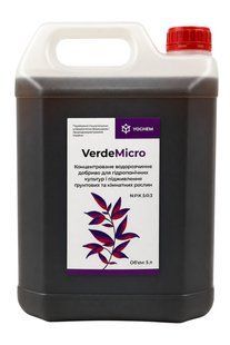 Концентроване водорозчинне добриво VerdeMicro (5 л) для гідропонічних культур і підживлення ґрунтових та кімнатних рослин VerdeMicro-5L-1546N фото